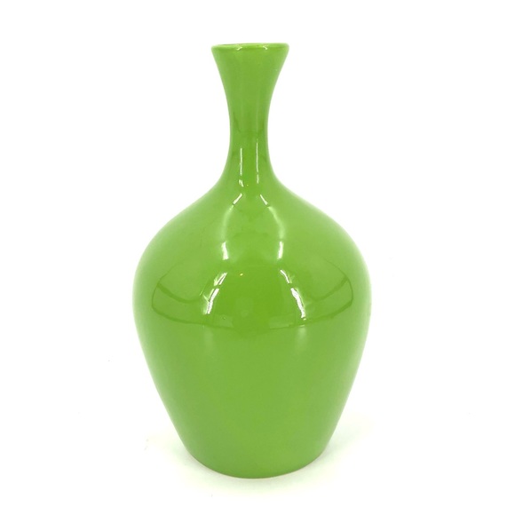Crate&Barrel Accents Crate Barrel Sammie Vase In Grass Green Modern